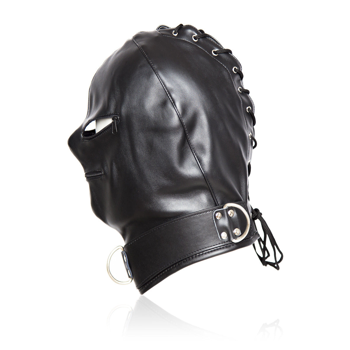 SM leather zipper cover face mask