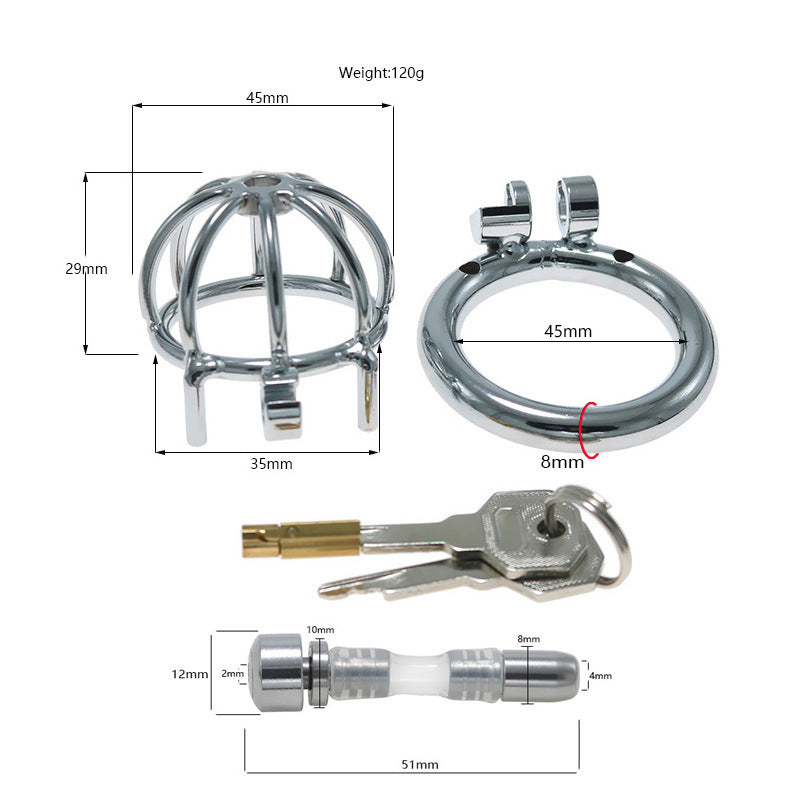 The Pen Deluxe Stainless Steel Locking Chastity Cage