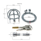 The Pen Deluxe Stainless Steel Locking Chastity Cage