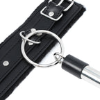 Villus Lined Metal Bar Cuffs