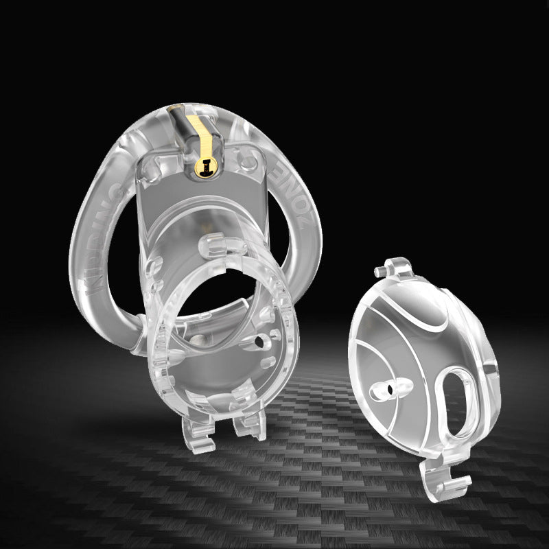 Flip design chastity lock Double Key Plastic Bird Cage Sex Toys