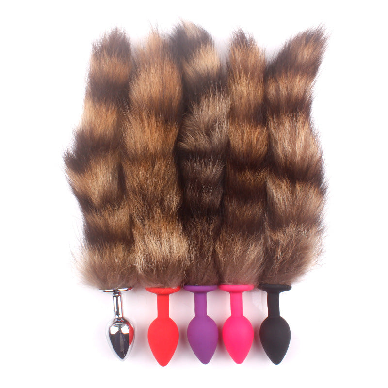 Geisha Ball Silicone Butt Plug With Fox Tail