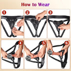 Lichee Pattern Strap on With Cock Ring And Plug Hole