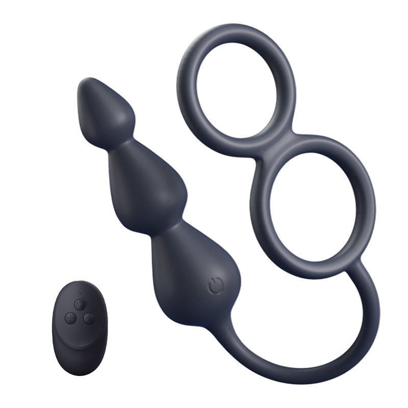 Double Cock Ring Anal Beads
