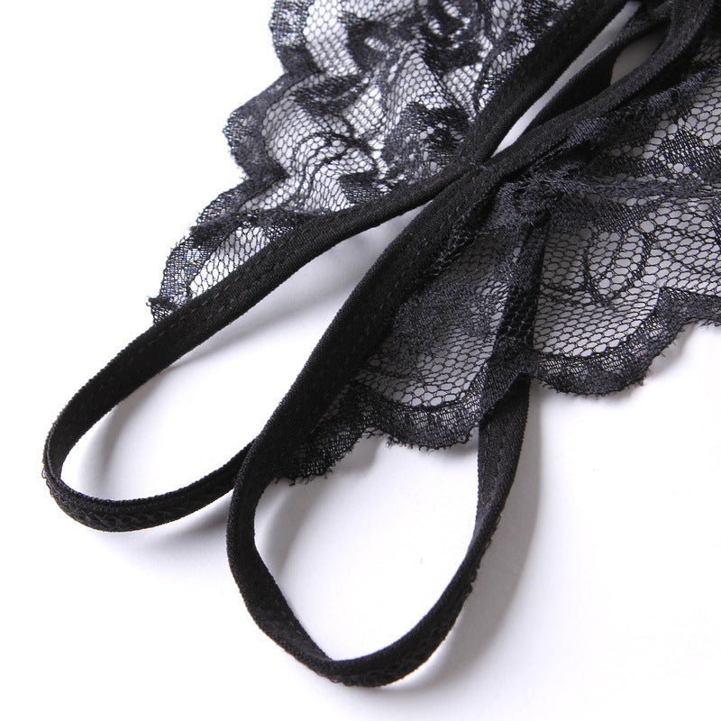 Women Fashion Sexy Lace Bowknot Thong