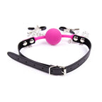 Silicone Ball Gag With Nipple Clamps
