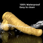 StudHorse Realistic Curved Dildo -Golden