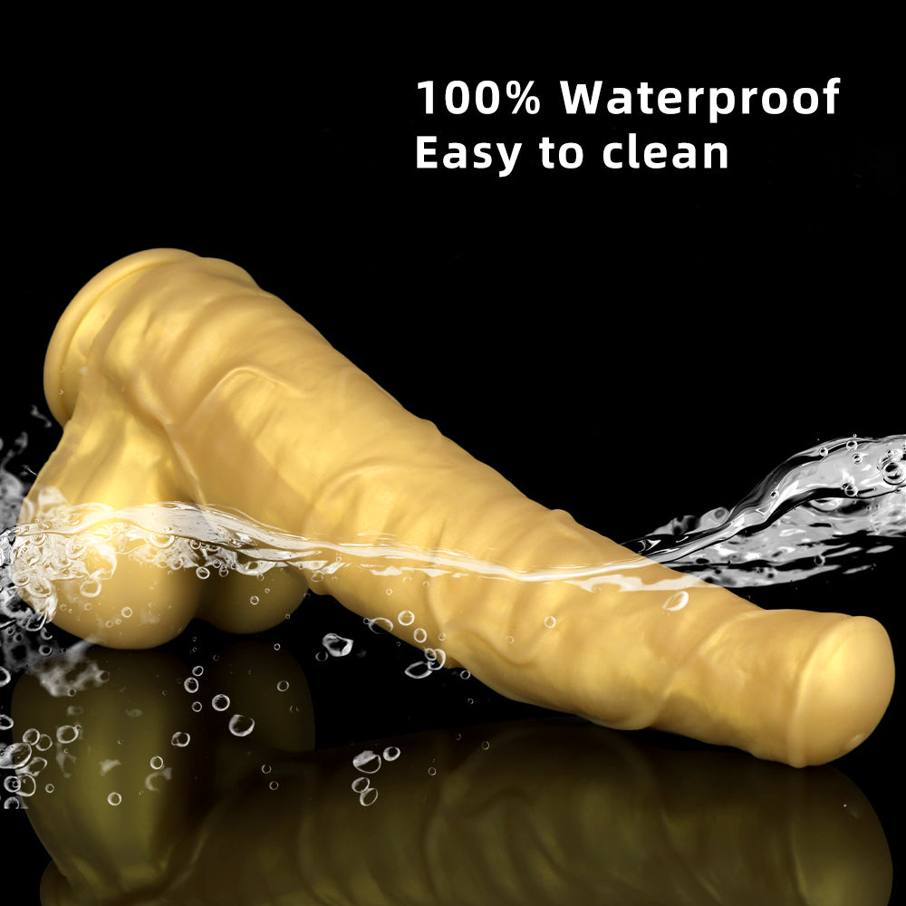 StudHorse Realistic Curved Dildo -Golden