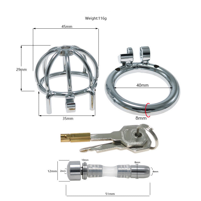 The Pen Deluxe Stainless Steel Locking Chastity Cage