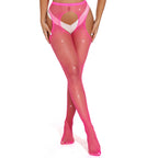 Women Sexy Four Sides Open Diamond Mesh Pantyhose