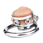 Fake Silicone Stainless Steel Chastity Cage