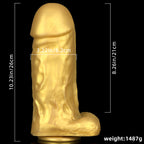Lifelike 9.9"/25 cm Realistic Dildo -Golden