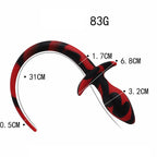 Dog Tail Silicone Butt Plug -Double Color