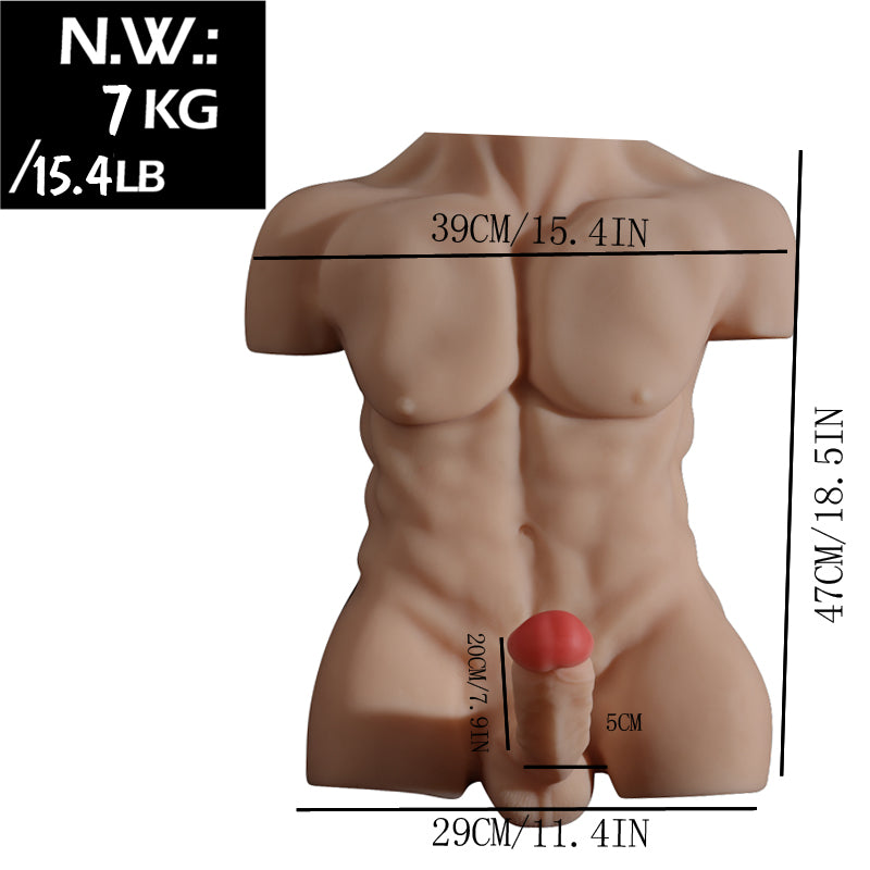 Half Body Man Torso With 7"Dildo