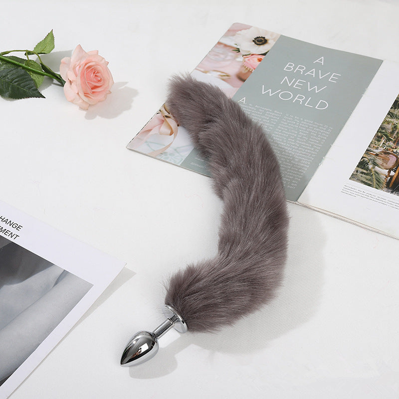 Lengthened Fox Tail Metal Anal Plug