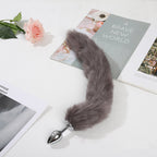 Lengthened Fox Tail Metal Anal Plug