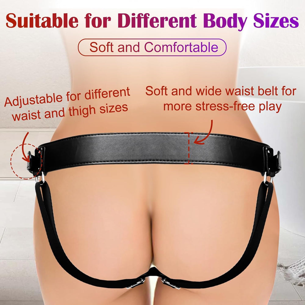 Lichee Pattern Strap on With Cock Ring And Plug Hole