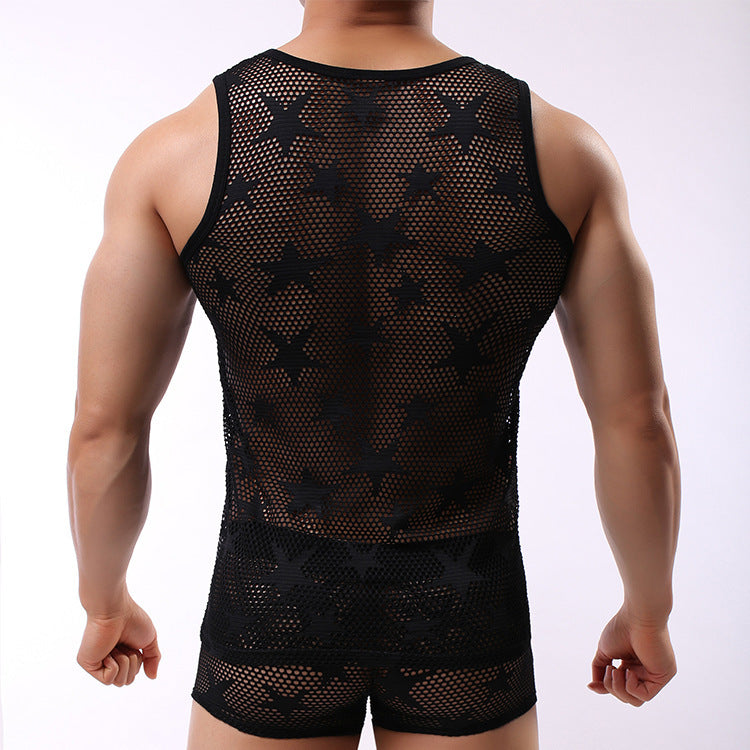 Fashion Star Pattern Breathable Nigthwear Vest