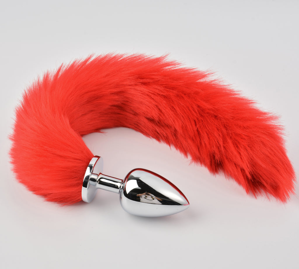 Lengthened Fox Tail Metal Anal Plug