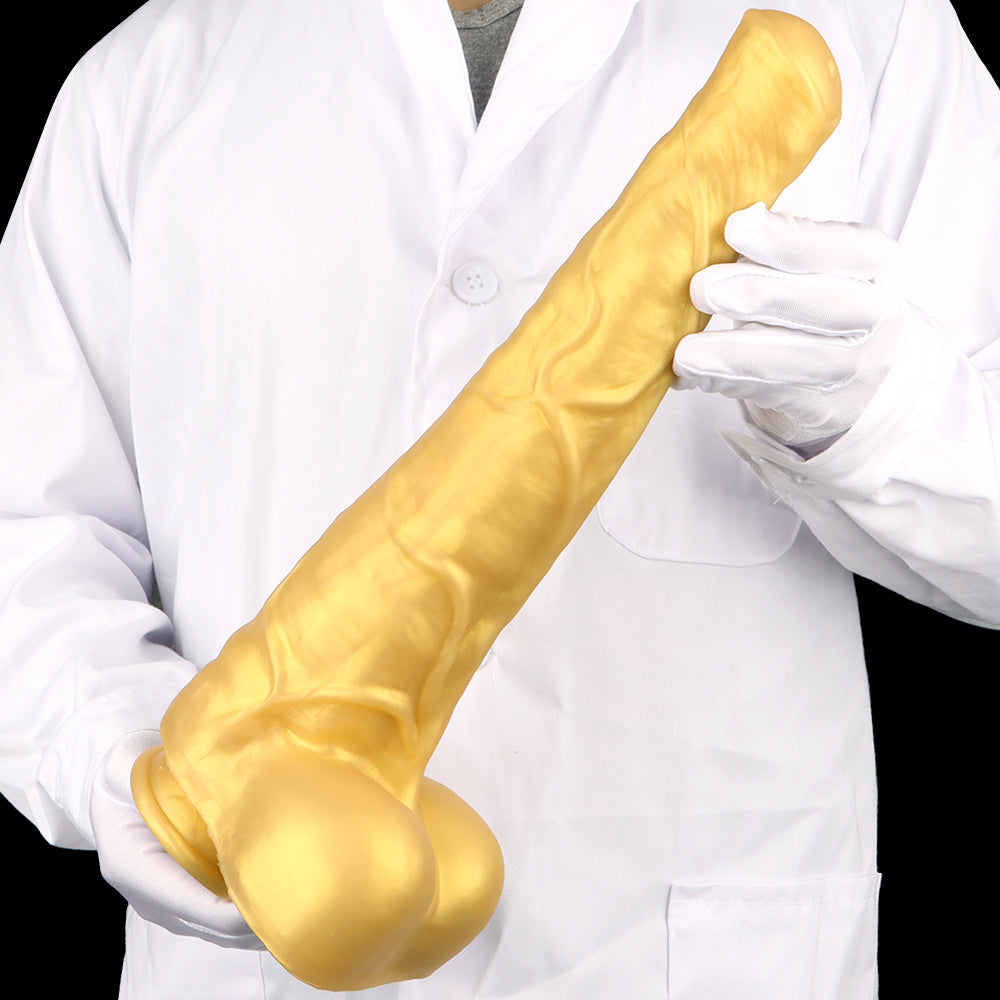 StudHorse Realistic Curved Dildo -Golden
