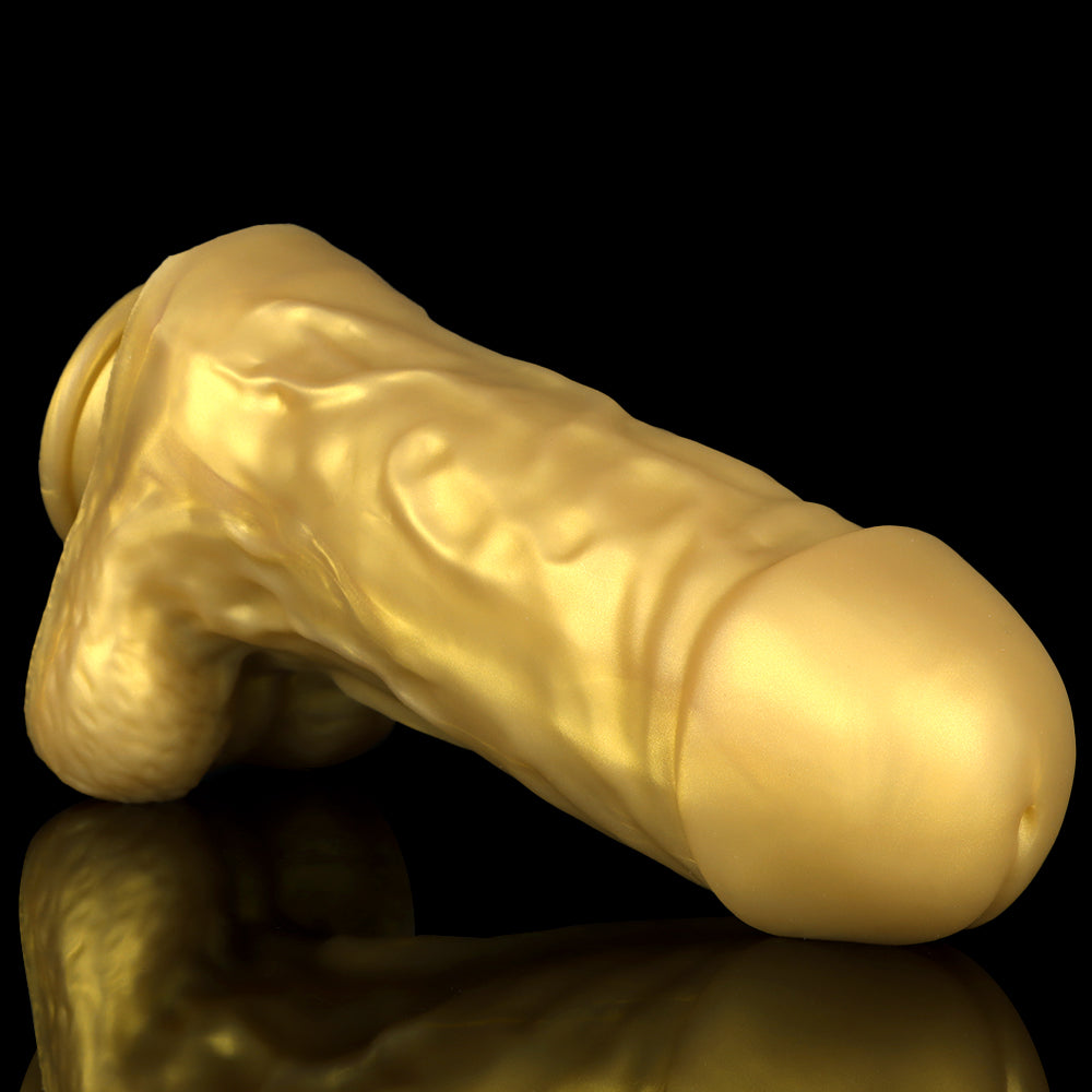 Lifelike 9.9"/25 cm Realistic Dildo -Golden
