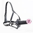 Strap On Silicone Double Dildo With Penis Gag