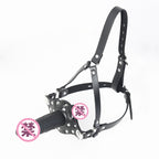 Strap On Silicone Double Dildo With Penis Gag