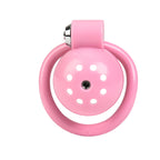 Button Lock Chastity Cage With Metal Penis Plug