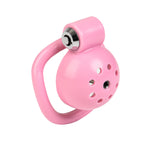 Button Lock Chastity Cage With Metal Penis Plug