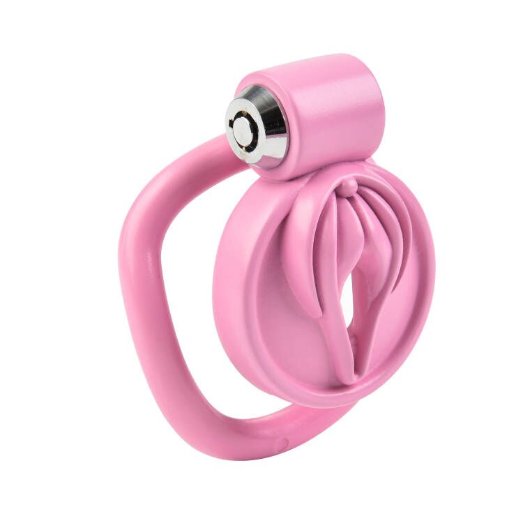 Button Lock Pussy Sissy Chastity Cage