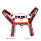 Black With Red Edge Chest Harness