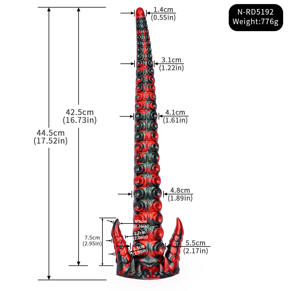 Red Devils Silicone 17.5"Horse Dick