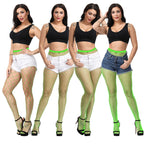 Women Sexy Solid Color Non-Slip Mesh High Waist Pantyhose