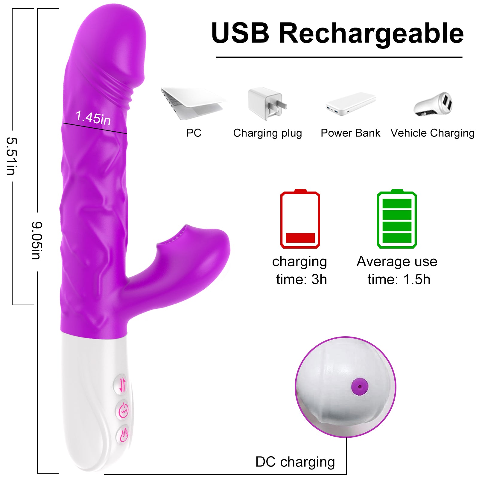 Thrusting Sucking Rabbit Vibrator