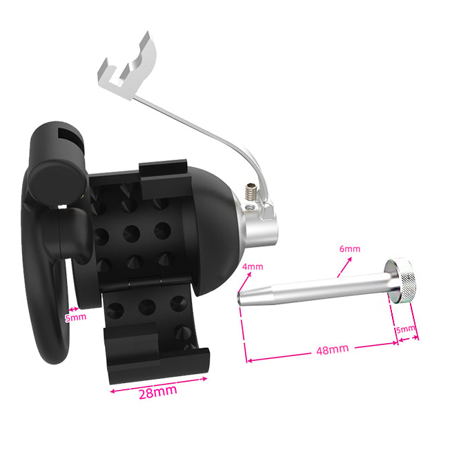 Wolf Tooth Chastity Cage With Penis Plug