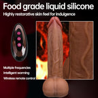Realistic Swinging & Warming Silicone Vibrating Dildo