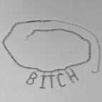 Women Fashion Sexy Rhinestone Letter Waist Chain
