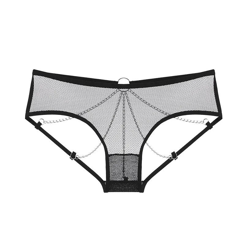 Women'S Sexy Temptation Metal Chain Open File Free Sexy Underwear
