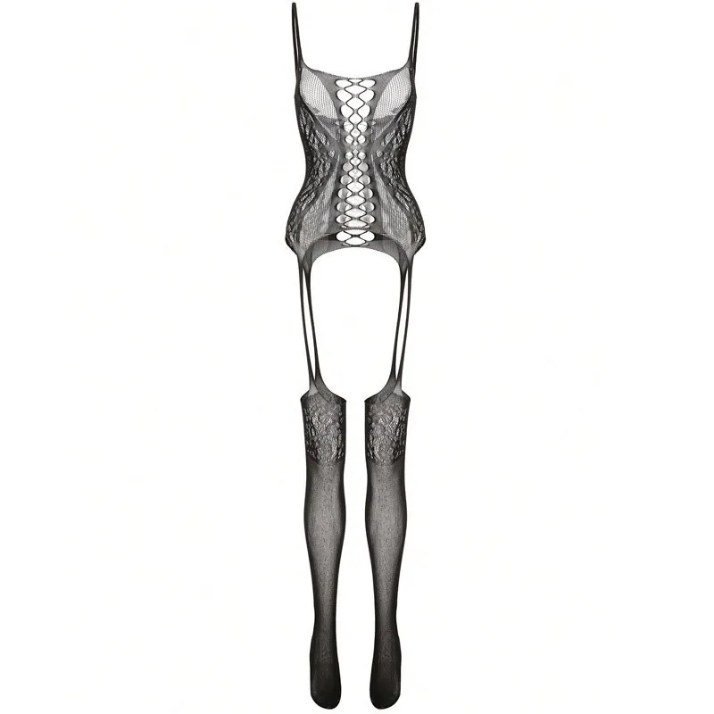 Women Fashion Sexy Lace Perspective Hollow Jumpsuits