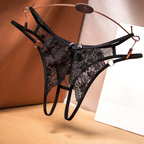 Women Sexy Lace Bow Thongs