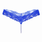 Women Fashion Sexy Lace Perspective Pearl Sexy Underwear