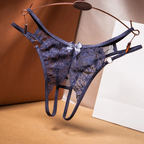 Women Sexy Lace Bow Thongs