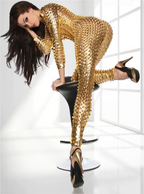 Sexy Women Hollow Out Solid Color See-through Long Sleeves V Neck Jumpsuits