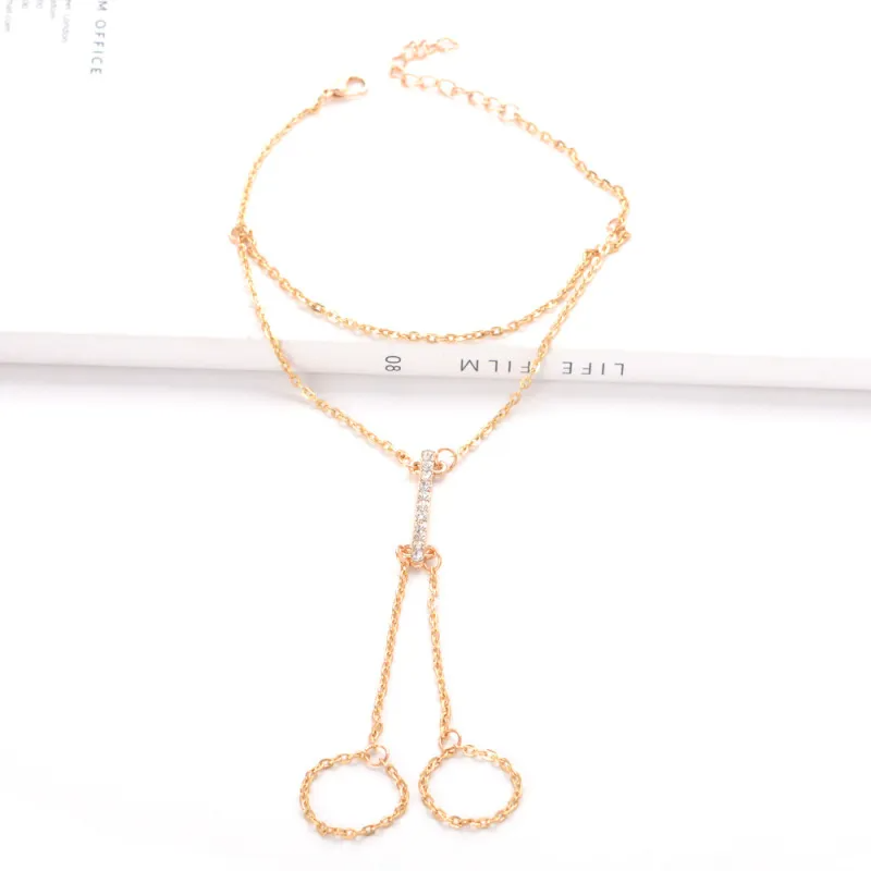 Imitation Diamond Chain Alloy Anklet
