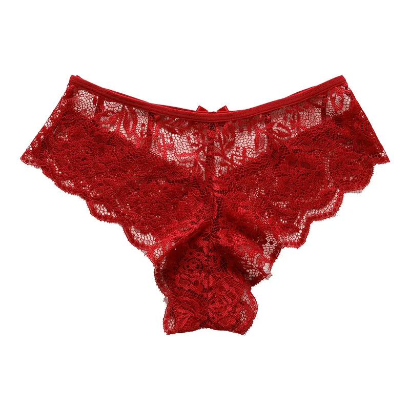 Women Solid Color Lace G-String