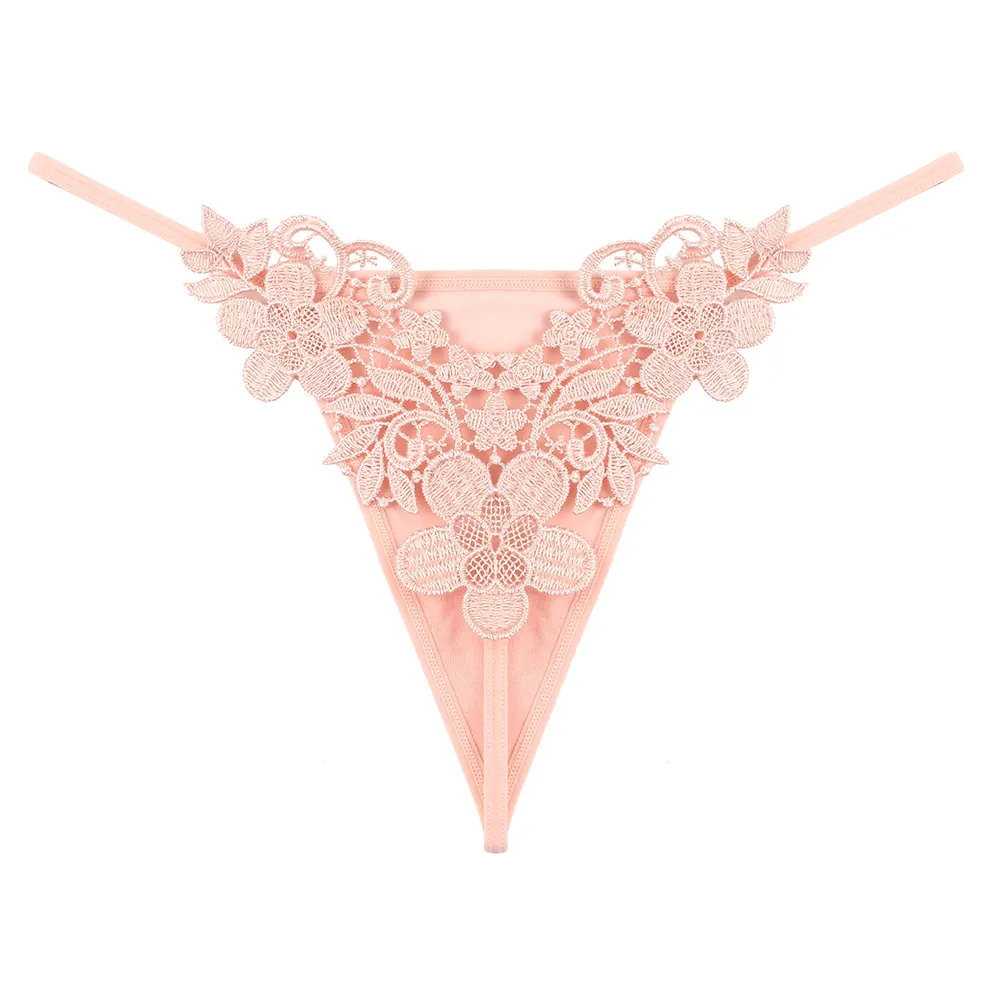Women Sexy Floral Lace Thong