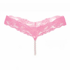 Women Fashion Sexy Lace Perspective Pearl Sexy Underwear
