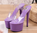 High Heeled Transparent Waterproof Platform Sandals