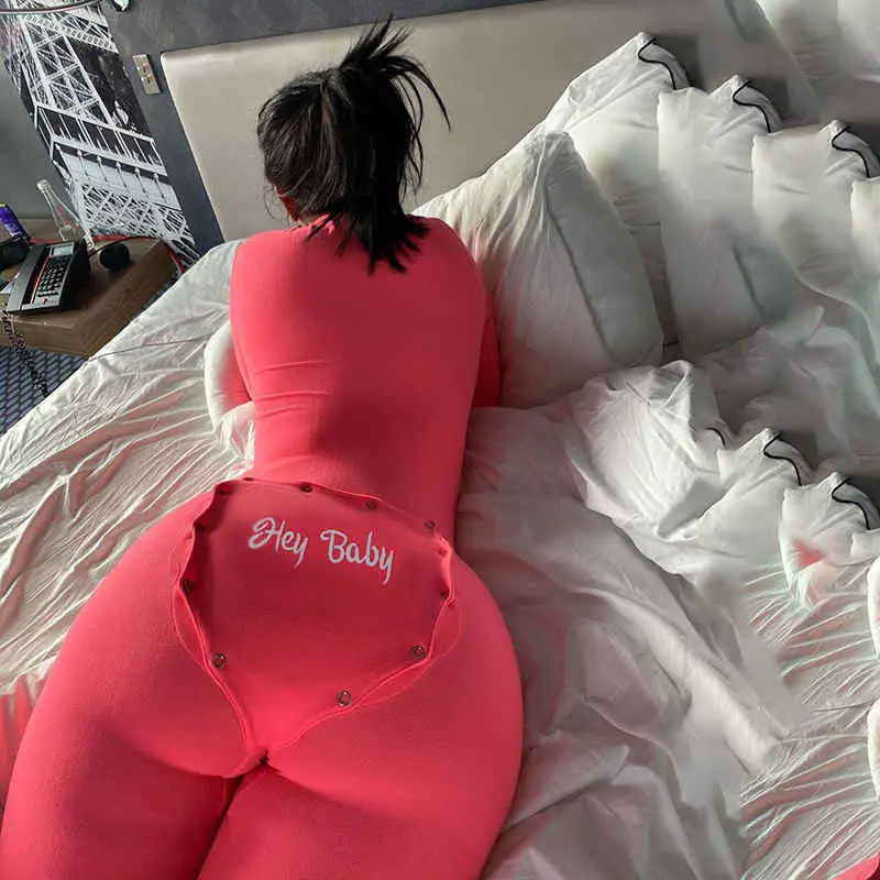 Women Fashion V Neck Singe Breasted Letter Embroidery Jumpsuits