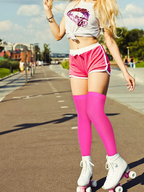 Women Fashion Sexy Solid Color High Knee Socks